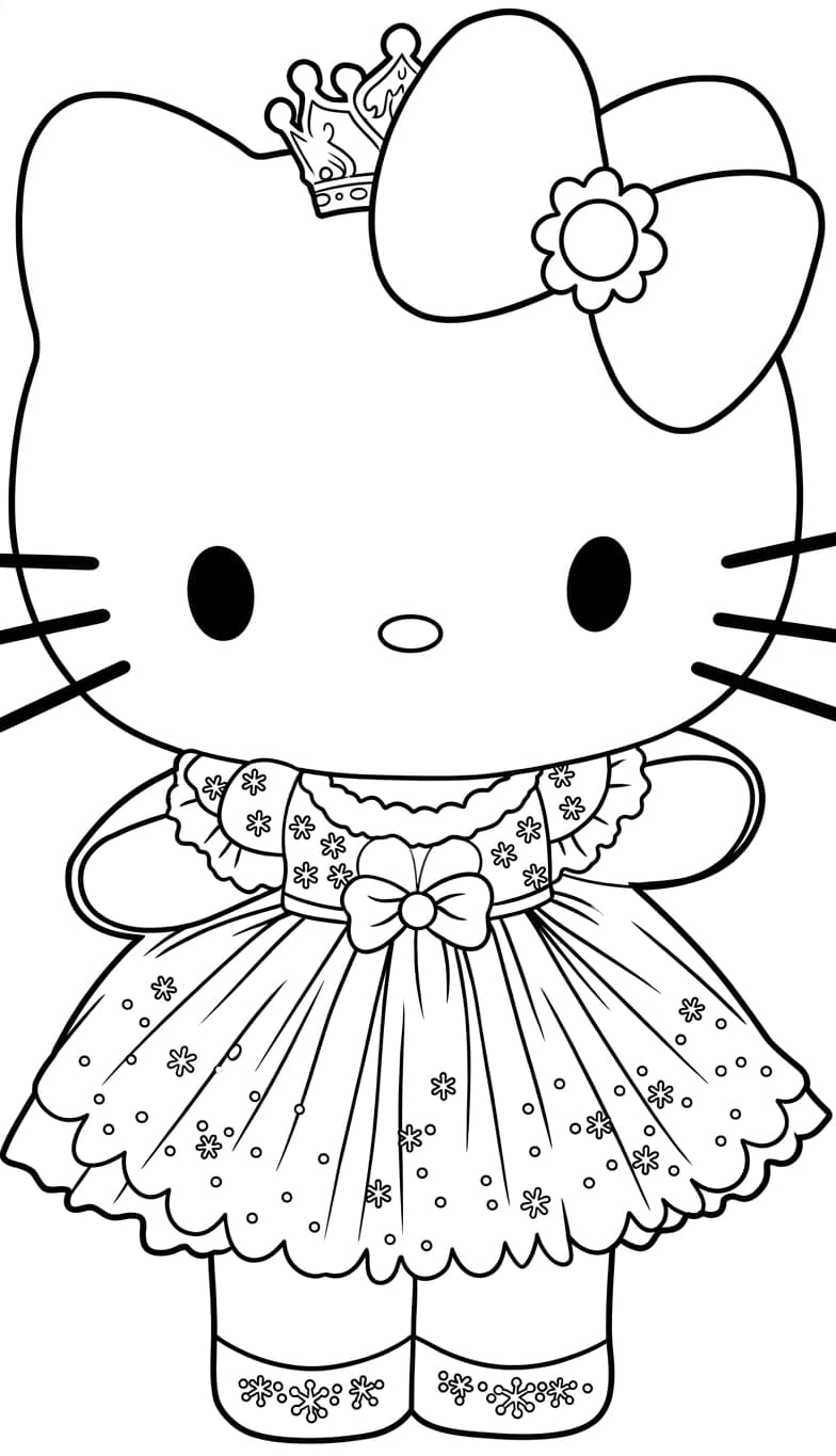 Hello Kitty — molde 2D generado por IA